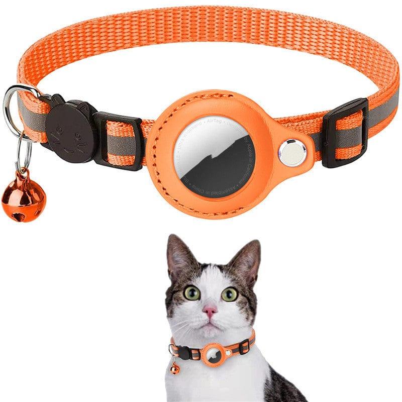 Cat Collar Orange Reflective Collar Waterproof