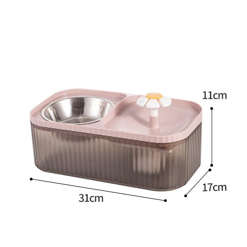 Feeding Bowls Pink / USB Cat Feeder Water Fountain