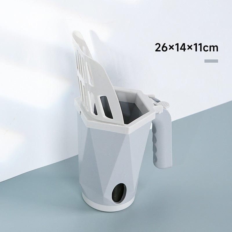 Litter Scoop Grey Removable Litter Scooper with Holder.